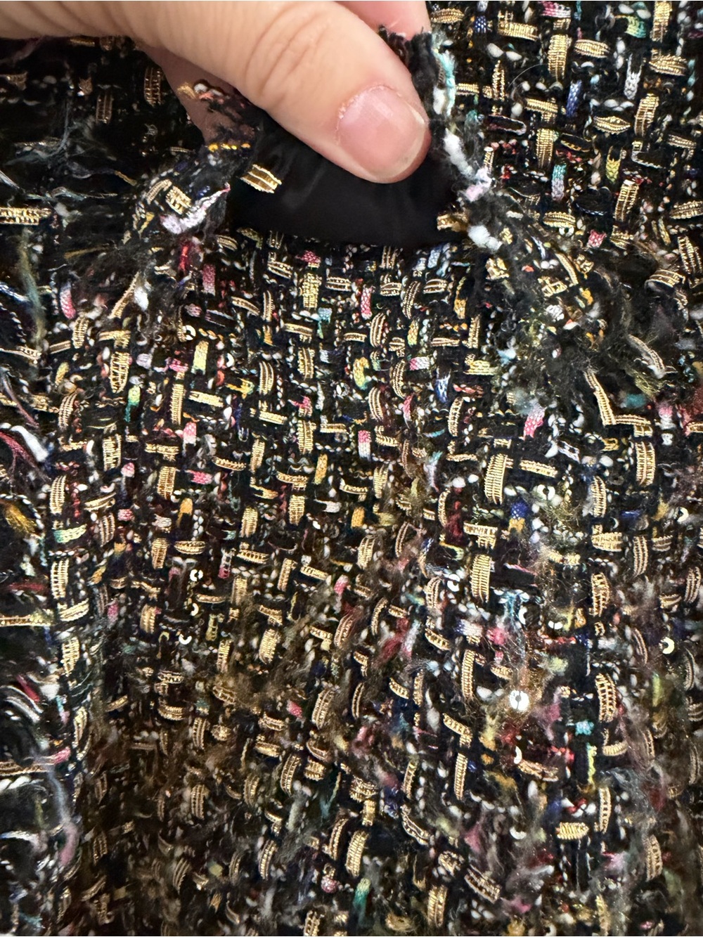 Cinq a Sept 'Odette' Cropped Confetti Tweed Jacket - Size 12 - Picture 6 of 11